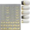 Metall Spiegel Nagel Aufkleber Gold Silber Nail Art Aufkleber bunte Slider Maniküre Dekor Nagel DIY
