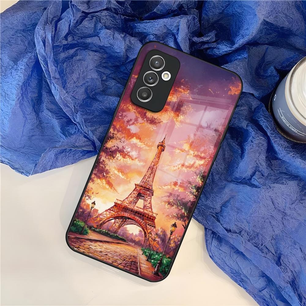 France Paris Eiffel Tower Phone Case for Samsung S25 S24 S30 S21 S23 S20 S22 Fe S10 E S9 Note 20 Pro Ultra Plus glass Cover