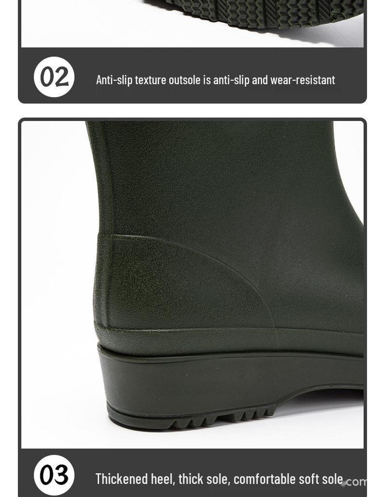 Thick-Soled High-Top Couple Rain Boots for Outdoor Activities