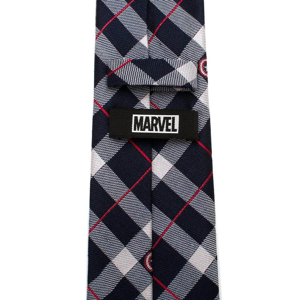 Marvel Captain America Blue Plaid Tie [Cufflinks] mv-capld-bl-tr