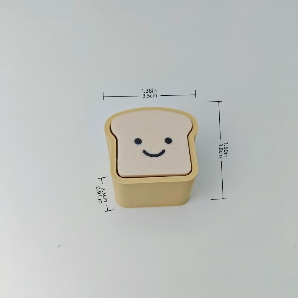 Finger Press Toast Keyboard Clicker Sensory Toy Finger Clicker Toy Bread Fidget Keychain ADHD ASMR