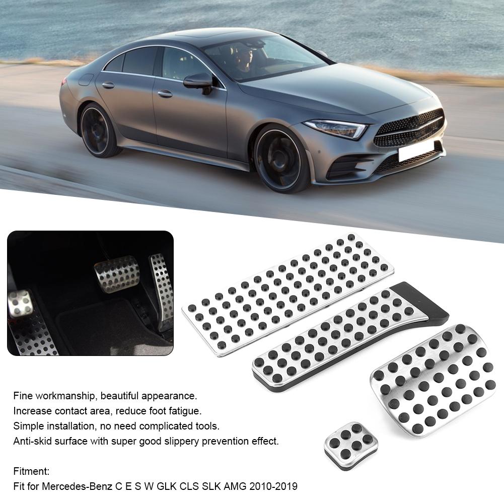 4 Stück Rutschfestes Gaspedal Gasfußstütze Pad Passend für Mercedes Benz C E S W GLK CLS SLK AMG 10 19