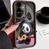 Guitar-playing Panda Case For Samsung Galaxy S26 S25 Ultra S24 S23 S22 S21 FE A15 A35 A55 A16 A26 A36 A56 A17 A37 A57 5G Cover