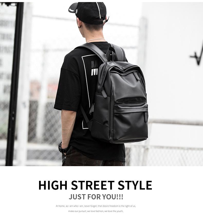 Men's Large Capacity Korean Style PVC Business Backpack