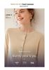 Damen Kaschmir Rundhals Einreiher Cardigan Pullover - Mittel-Dick - Frühling/Herbst