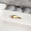 Golden Leaf Design Drawer Pull Handle Loquat Leaf Shape Wardrobe Knob Handle  Cabinet Door