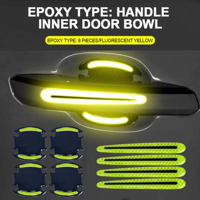 8Pcs/Set Door Handle Sticker 3D Effect Scratch Protection Creative Epoxy Safety