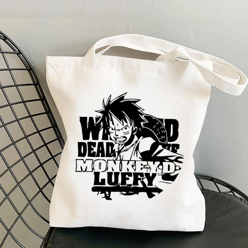 Japan cartoon comics One Piece Print Canvas Bag Shopping Shoulder Bag Foldable Tote Bag 0030