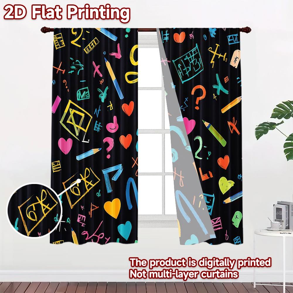 2D flat Photography Backdrop Background cloth Colorful Symbols Collage 100% Polyester Festive Wall Decor Perfect for Holiday