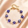 Imitation Pearl Lucky Blue Evil Eye Bracelet for Women, Stainless Steel Adjustable Beads Bracelet, Birthday Party Jewelry Gifts