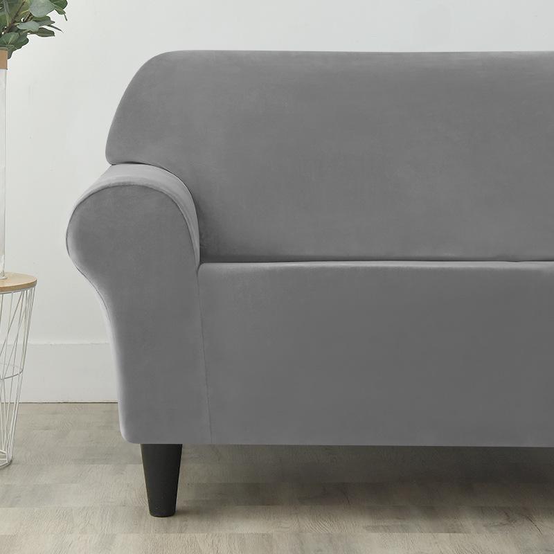 European Appearance Style Sofa Cover For Living Room Area Spandex Stretch Plush Armchair Couch Covers Home Decor Solid Colour Furniture Protector