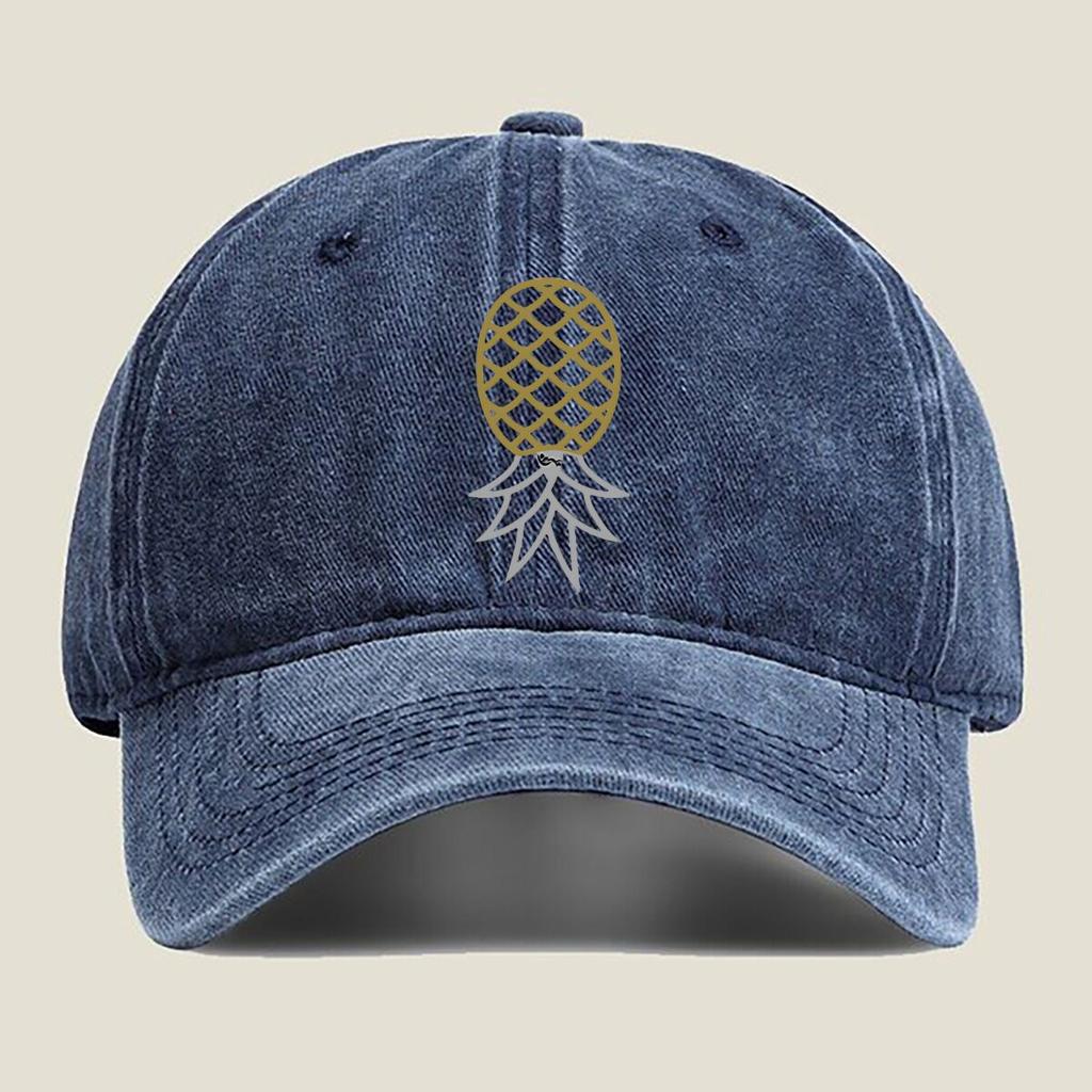 Pineapple Emblem Fashion Washed Baseball Cap Hat Outdoor Activities