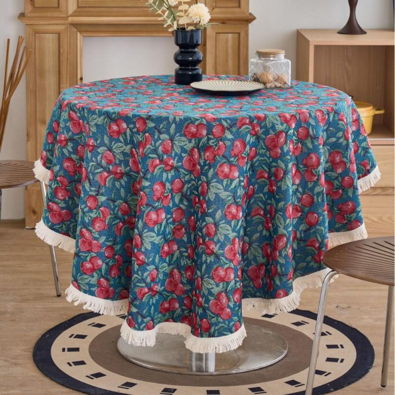 Bohemian Woven Tablecloth Tassel Table Cover Dining Mat Multi Color Home Decor