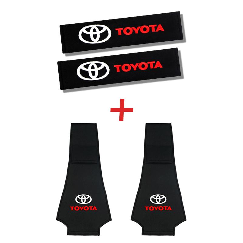 AVD4    Car exterior annual inspection stickers For Toyota Car Set Car Head Neck Rest Pillow Auto Seat belt Pads Headrest cover