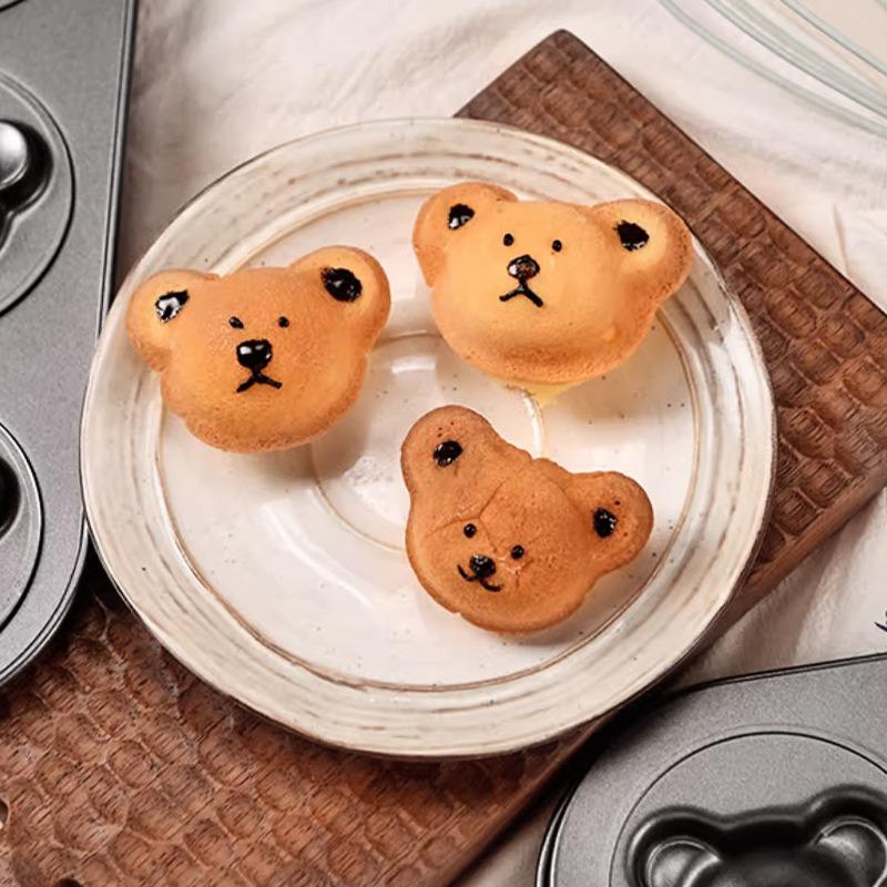 6 12 Even Bear Mold Baking Mold Pan Non-stick Cute Candy Cake Mold Tool Decoration Biscuit Candy Mold Baking Accessories