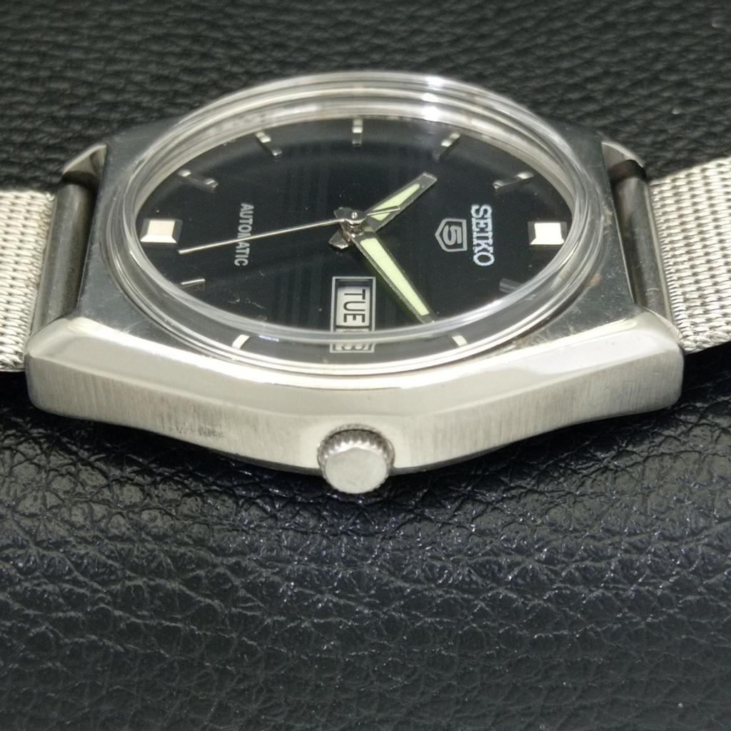 SEIKO 5 AUTOMATIC 6309A VINTAGE JAPAN MENS BLACK COLOR DIAL WATCH a701548-5 R206b-a701548