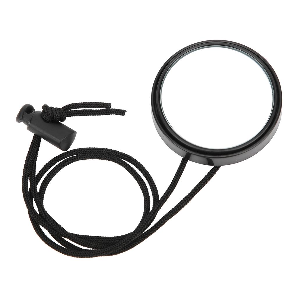 Diving Rearview Mirror 360 Degree Adjustable Rearview Mirror with Lanyard Diving AccessoryBlack