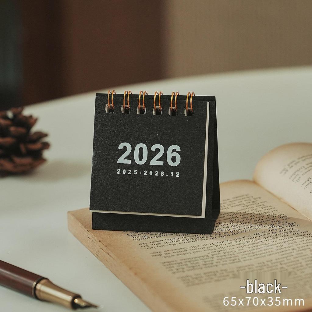 Calendario da scrivania lunare retrò in stile MUJI 2025-2026, mini ornamento INS