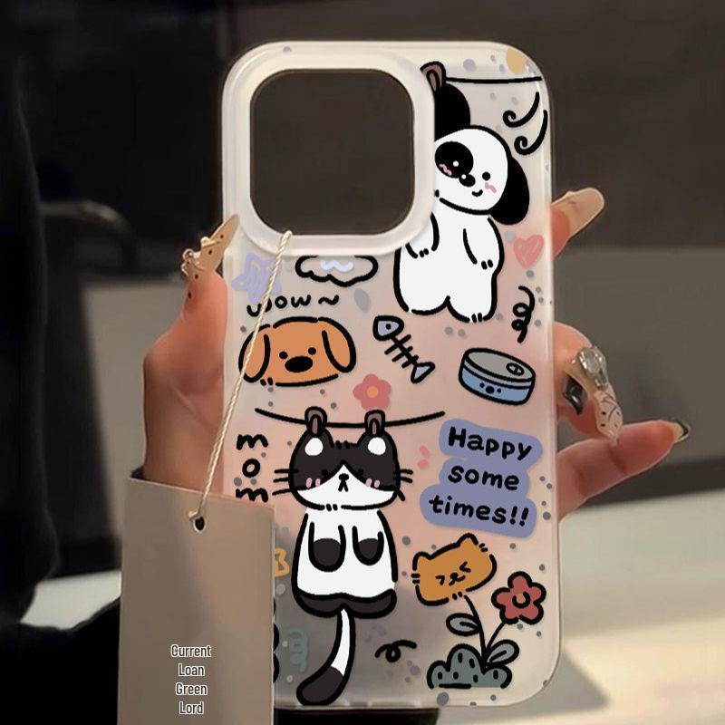 

Frosted Cat-Themed iPhone Case for 13/14/15/16/17PROMAX - Fun & Soft Design! iPhone 14 Pro