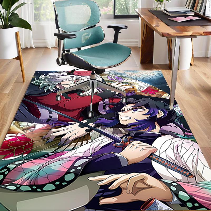 1pc Demon Slayer3 Design Area Rug - Non-Slip, Soft & Cozy Floor Mat for Living Room, Bedroom, Office - Indoor/Outdoor Decorative Carpet