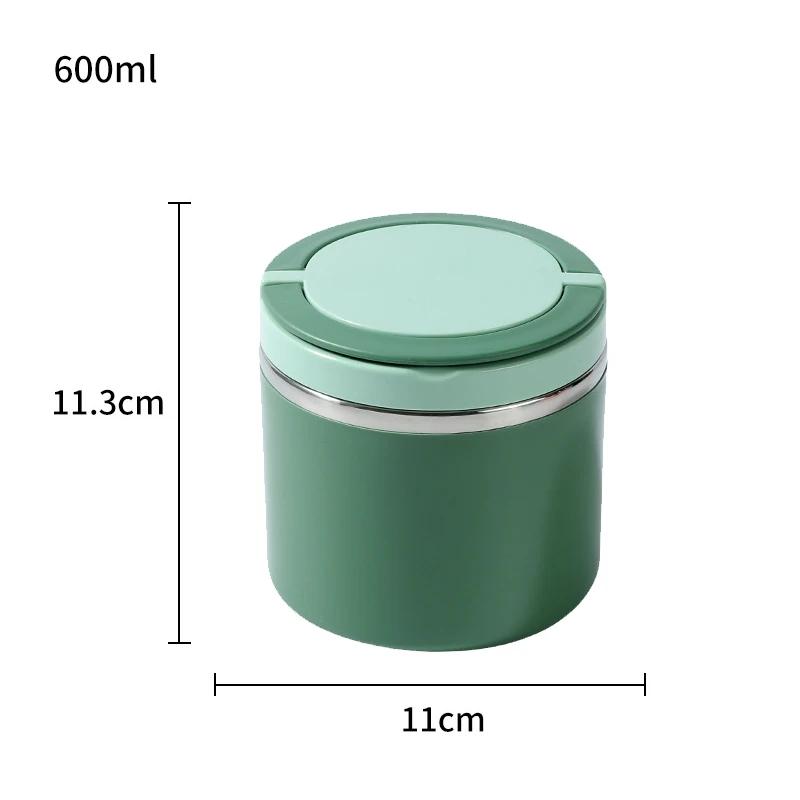 600/800ml Food Thermal Lunch Box Insulated Soup Cup Thermos Containers Stainless Steel Thermo Bento Box for School Children