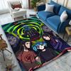 [Green Cosmic Swirl Printed Carpet] Non-slip Office Rug, Cozy Area Carprt for Living Room Use, Soft Home Sofa Chair Mat