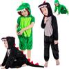 Vibrant Unisex Halloween Dinosaur Costume Crocodile Jumpsuit For Kids Cosplay Events