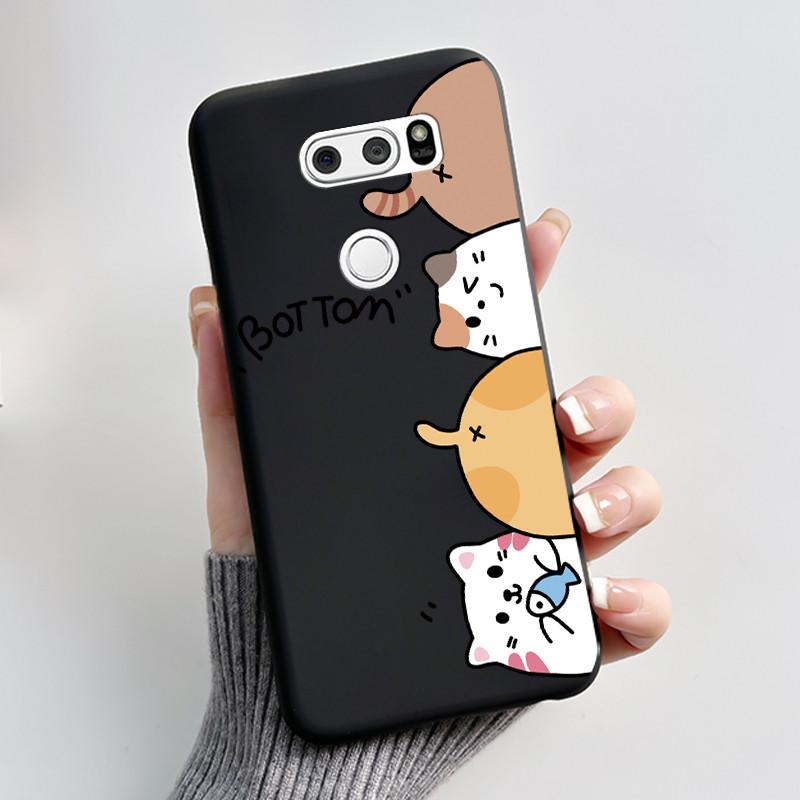 Cute Case For LG V30 V30+ Plus Funda LG V30s ThinQ Capa LG V35 ThinQ Printing Shell Protective Cover Soft Silicone Cartoon Cases