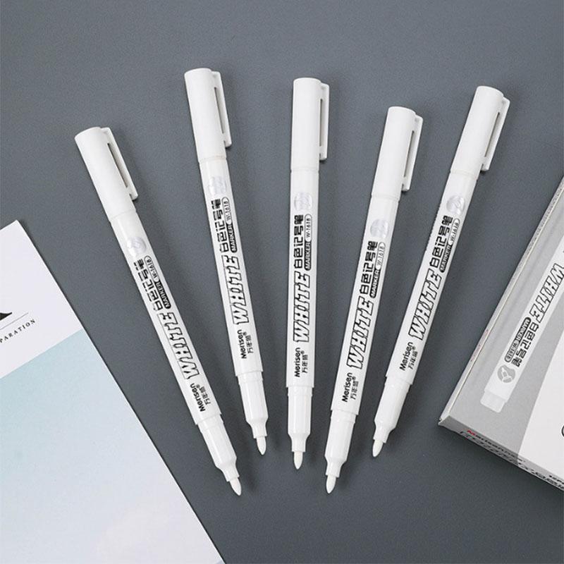 NEW 10PCS Gel Pens Waterproof Metal Marker Permanent White Paint Pen Washing Art Painting Graffiti Pens Art Supplies School Stationery