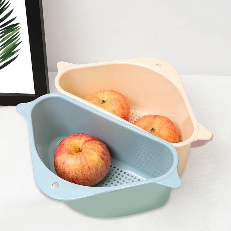 Multifunktionales Aufbewahrungsregal für die Spüle, Dreieckform, Abtropfgestell für Spülschüssel und Schwamm, Hängekorb für diverse Küchenartikel