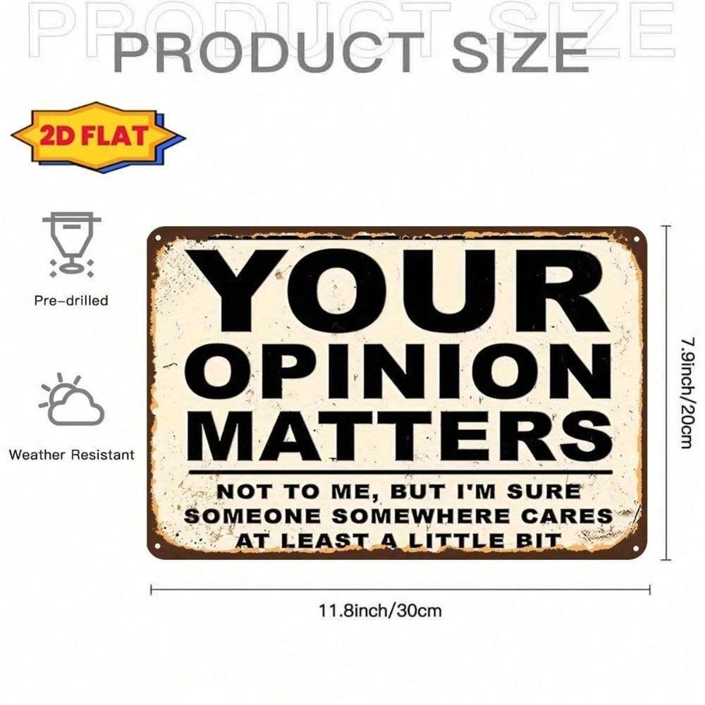 Vintage Metal Sign, Pre-Drilled Iron Wall Decor for Office & Kitchen, Funny Classic Home Decor