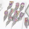 A-Z Letter Letter Borduur Broche Borduur Letter Kleding Speld Strass Kwastje Broche Unisex