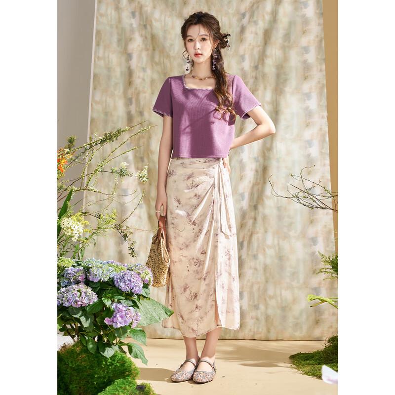 Mishow Women's Waffle Knit Short Sleeve T-Shirt