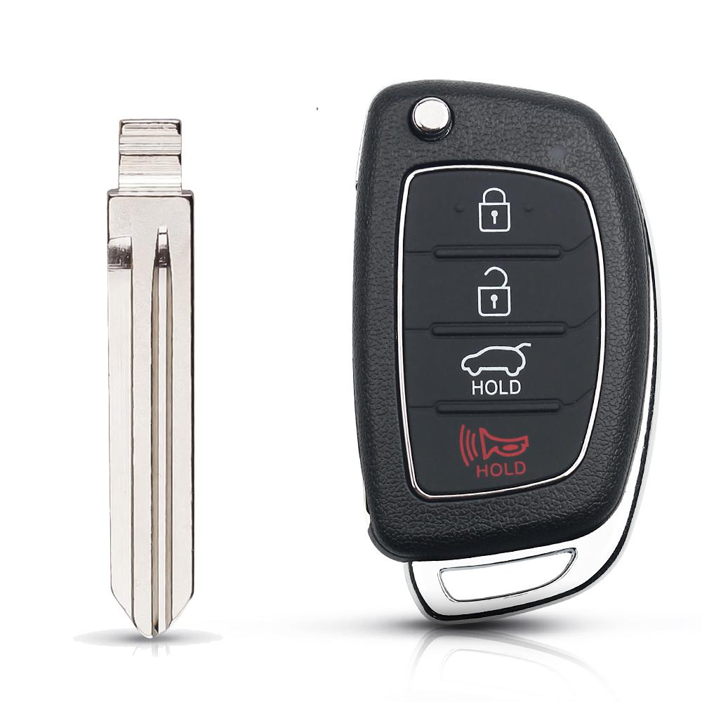 KEYYOU Remote Key Fob 3/4 Buttons Car Key Shell Case Flip Floding For Hyundai New Verna IX35 IX45 Fe HB20 Solaris Key
