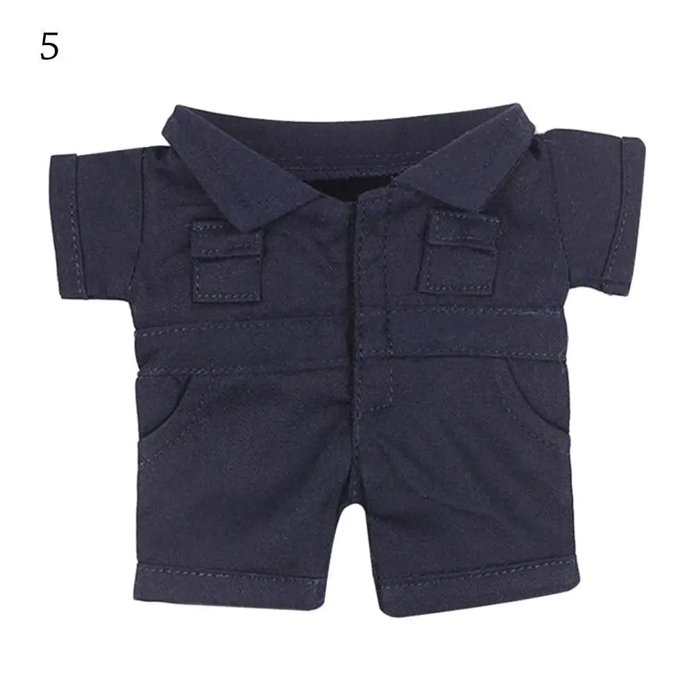 20CM Doll Clothes Tooling Style Vest Shorts Tight Fitting Uniform Knitted Sweater Overalls Suit For Idol Dolls Accessories