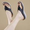 Thong Sandals For Women Casual Arch Support Slip On Strap Slippers Womens Flip Flops For Summer Beach Sandals Bathroom Leather