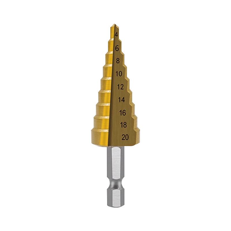 Popular Small 3P Tapered Drill: Hex Shank, Straight Flute for Multi-Material Drilling and Easy Hole Enlargement.