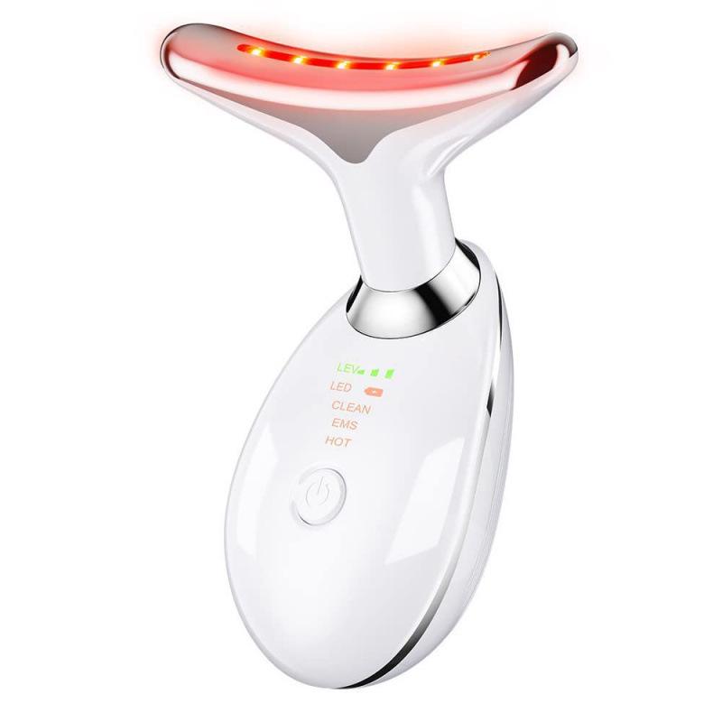 Neck and Face Vibrating Light Therapy Beauty Massager