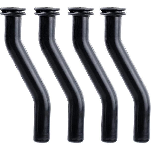 596163 Vacuum Hose Compatible with B&S, Replaces 593998 797408 | Rubber, 4 Pack, Fits B&S Single-Cylinder & V-Twin Engines, Lawn Mowers & Riding