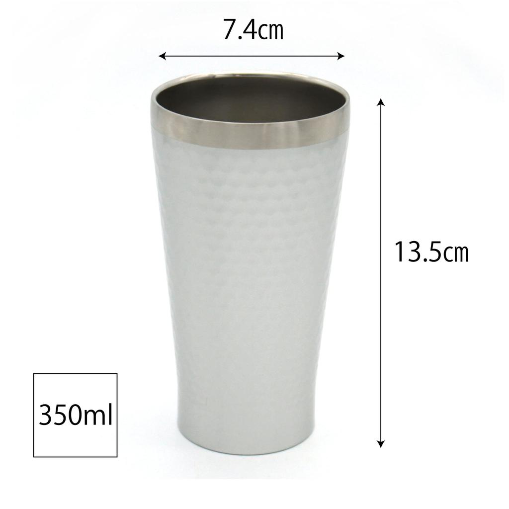 Par Tumblerkopp Ölkorg Ölglas Termo Rostfritt Stål Vakuumisolerad Dubbelväggig 350ml Gåvoset Silvergrå [Dolce duo]