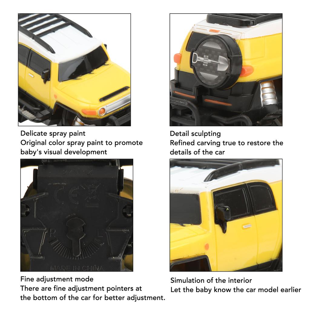 1Celsius43 Scale RC Car 4 Channel Burr   Plastic Metal Electric Remote Control RC Car Toy for Kids   Aged 3