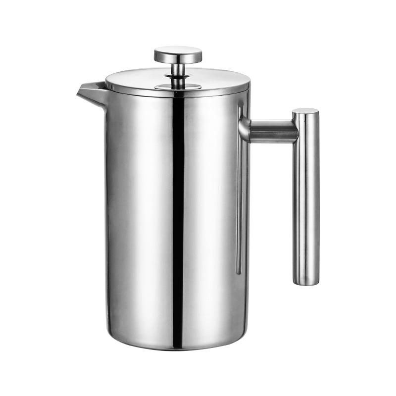 304French Press French Hand Made Coffee Maker Restaurant and Cafe Double-Layer Stainless Steel Multi-Functional Hand Wash Pot