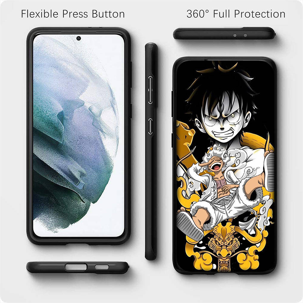 Für Samsung Galaxy S25 S24 S23 S22 Ultra FE Plus A17 A37 A57 A56 A55 A06 A16 A15 A36 A26 A35 A05 A25 A54 A34 Handyhülle Luffy Poster Gear 5 One Piece