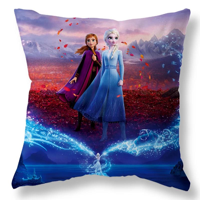 Disney Frozen Elsa Pillow Case Cushion Cover Children Baby Girl Couple Pillow Cover Decorative Pillows Case 40x40 45x45cm