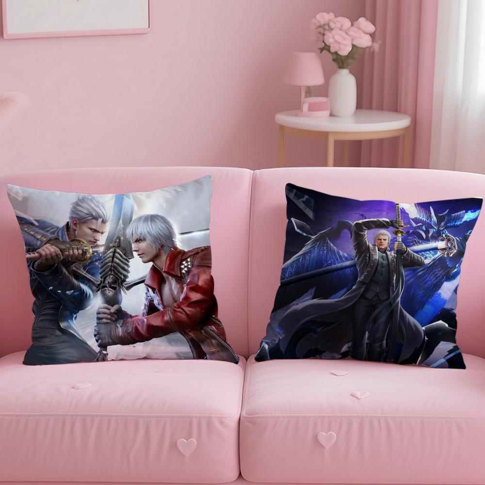 Classic Game Devil May Cry Cushion Cover Soft & Easy-Wash Pillow Case – Versatile for Couch, Bed, Travel and Office