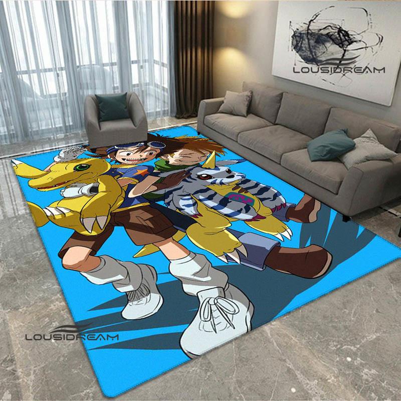 3D Digimon Cartoon Printed Carpet Non-slip Carpet Yoga Mat Carpets for Living Room Area Rug Home Bedroom Decor Birthday Gift