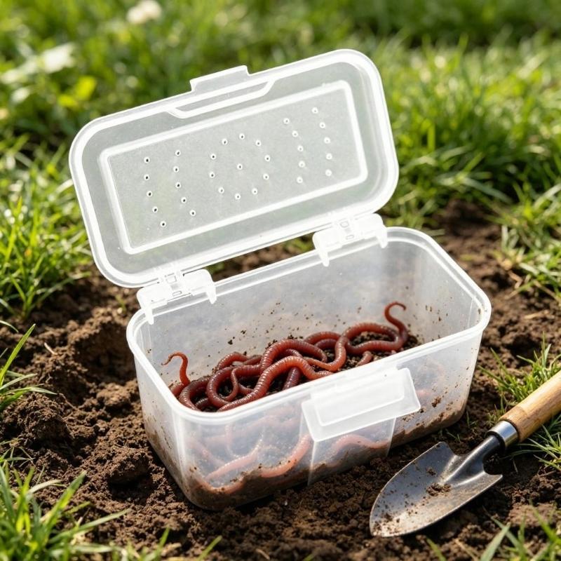 Portable Live Baits Container Hanging Waist Baits Storage Box Baits Holder Fishing Tackle Box Fishing Accessories