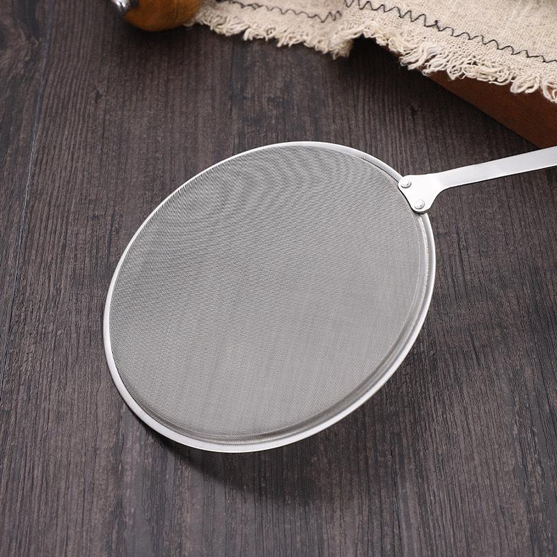 304 Stainless Steel Ultra-Fine Skimmer: 100-Mesh Kitchen Oil and Foam Strainer