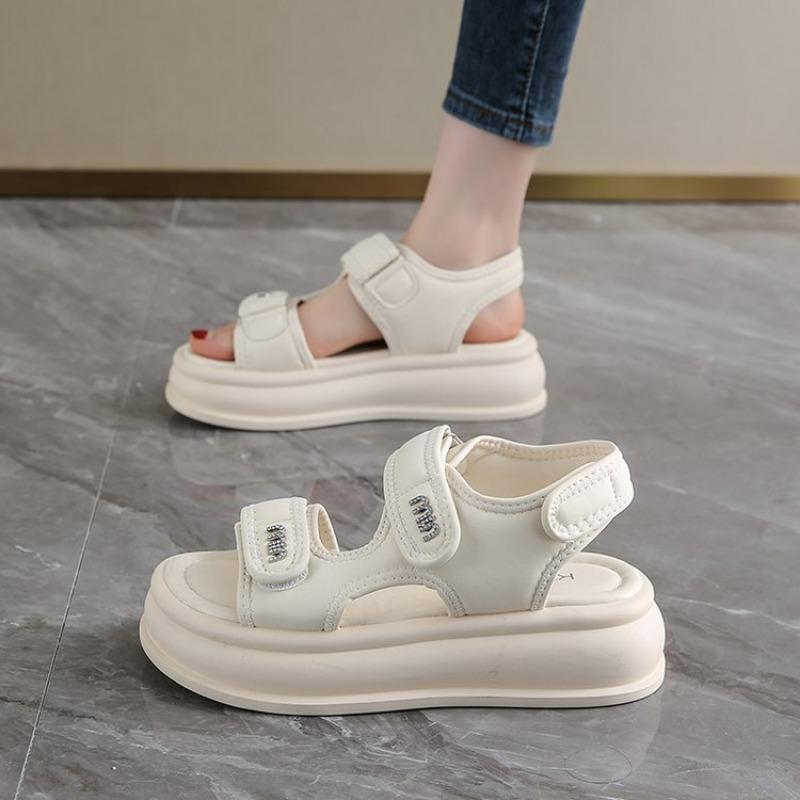 Modische Damen Römersandalen mit astronomischen optischen Schuhen, lässig und bequem, dicke Sohle zur Höhenerhöhung, Sommer, 2025