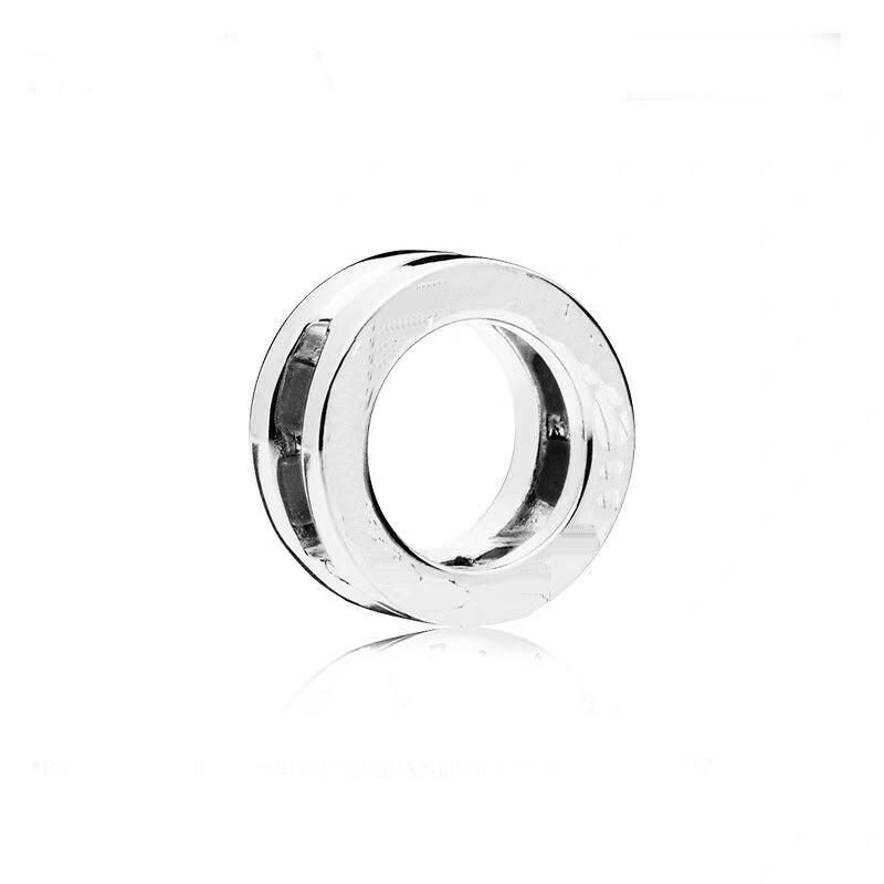 925 Silver DIY Armbandsberlock Glänsande Pärla Tusensköna Rosett Platt Lås Reflekterande Smyckesklämma